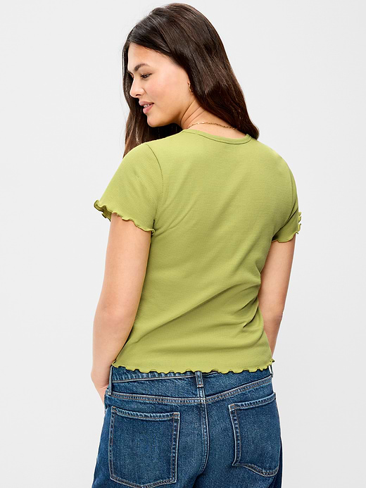 Old Navy Fitted Waffle-Knit Cropped T-Shirt — photo 8