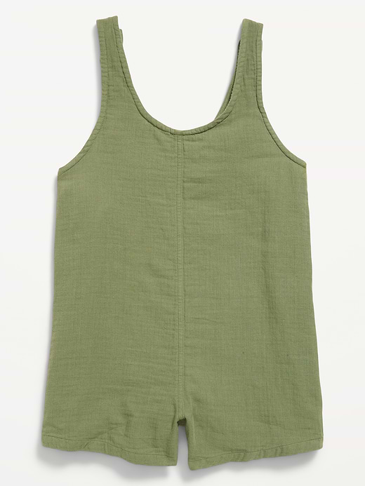 Old Navy Sleeveless Tie-Strap Double-Weave Romper for Girls — photo 3