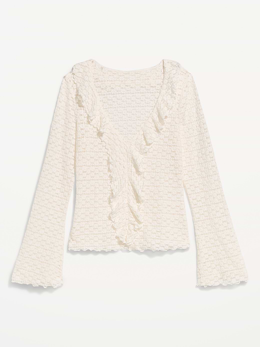 Old Navy Fitted Bell-Sleeve Ruffle Top — photo 6