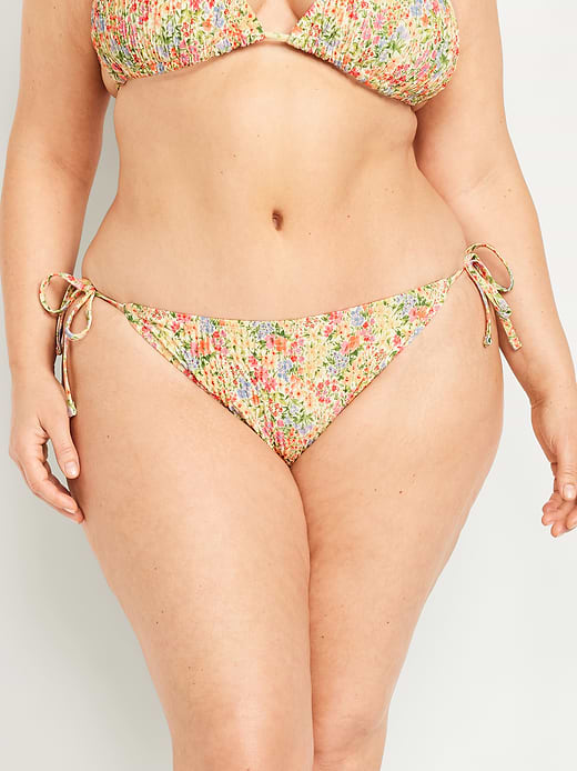 Old Navy Mid-Rise Textured String Bikini Swim Bottoms — photo 7