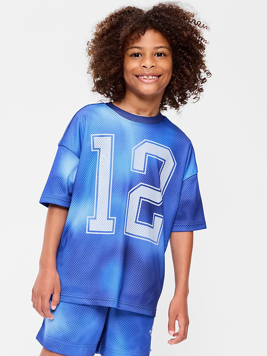 Old Navy Oversized Mesh Graphic Basketball T-Shirt for Boys — photo 1