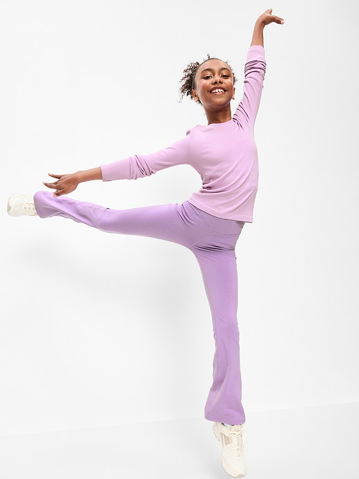 Old Navy High-Waisted PowerChill Crossover Flared Leggings for Girls — photo 4