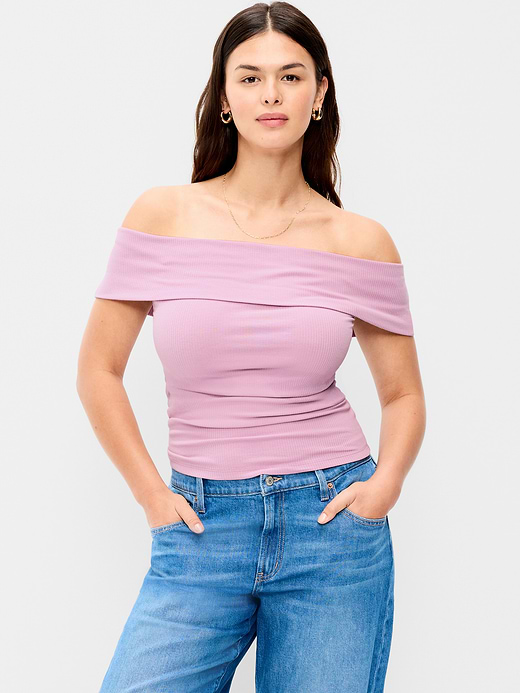 Old Navy Off-The-Shoulder Fitted Top — photo 6