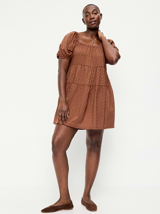 Old Navy Puff-Sleeve Smocked Mini Swing Dress — photo 7
