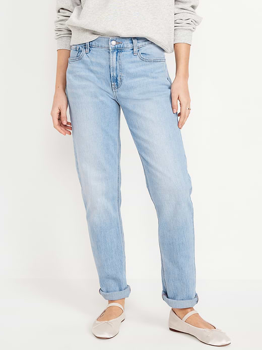Old Navy Mid-Rise Wow Boyfriend Straight Jeans — photo 10