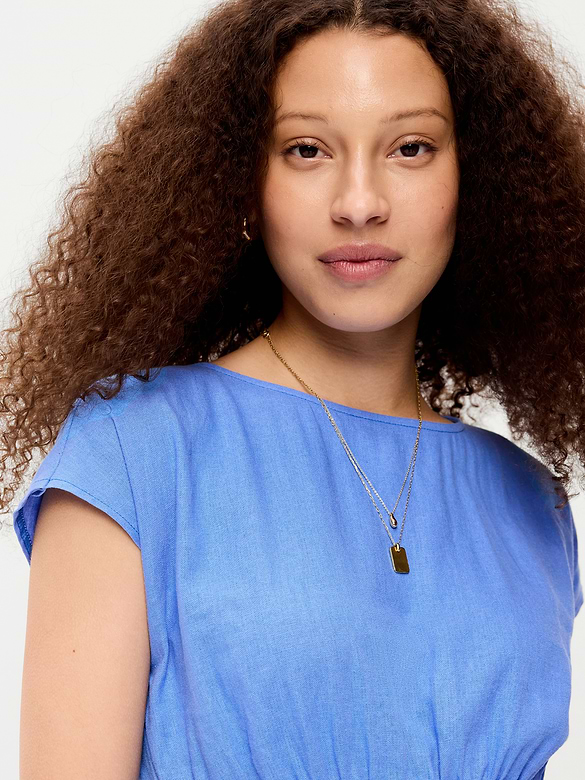 Old Navy Smocked-Bodice Fit & Flare Mini Dress — photo 6