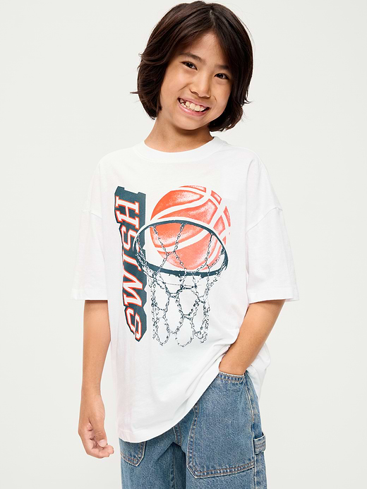 Old Navy Oversized Short-Sleeve Graphic T-Shirt for Boys — photo 1