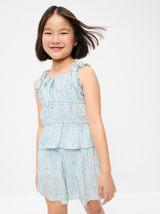 Old Navy Printed Sleeveless Ruffled Top for Girls — photo 1