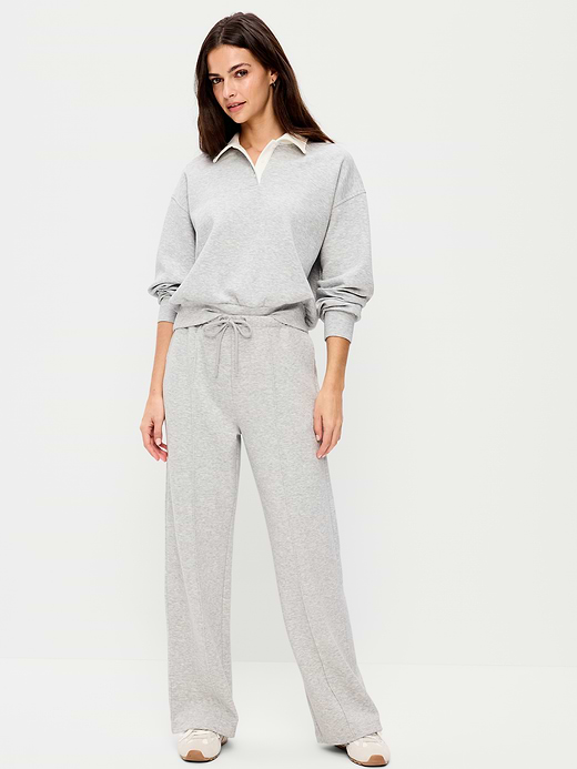 Old Navy Mid-Rise Dynamic Fleece Textured Wide-Leg Sweatpants — photo 11