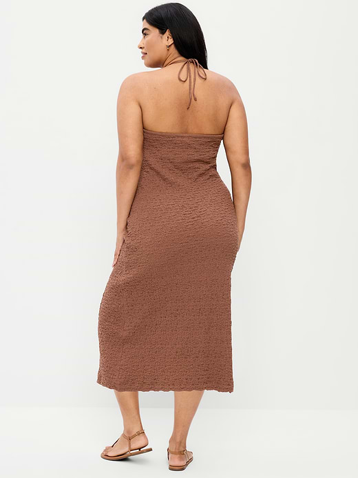 Old Navy Beaded Halter-Neck Textured Midi Dress — photo 8