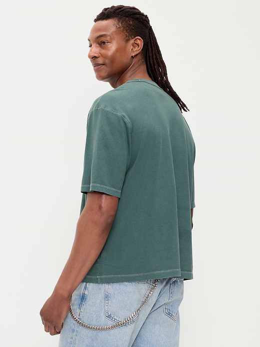 Old Navy Garment-Dyed Heavyweight Cropped T-Shirt — photo 3