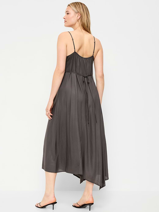 Old Navy Fit & Flare Tie-Back Asymmetrical Midi Dress — photo 8