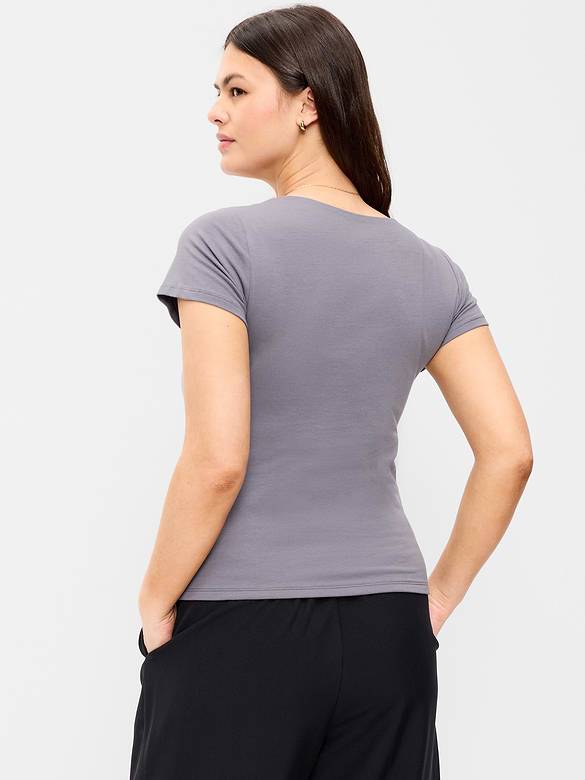 Old Navy Hug Double-Layer Scoop-Neck Top — photo 7
