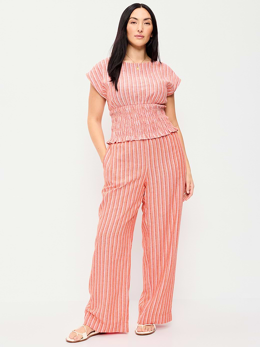 Old Navy High-Waisted Linen-Blend Super Wide-Leg Pants — photo 7