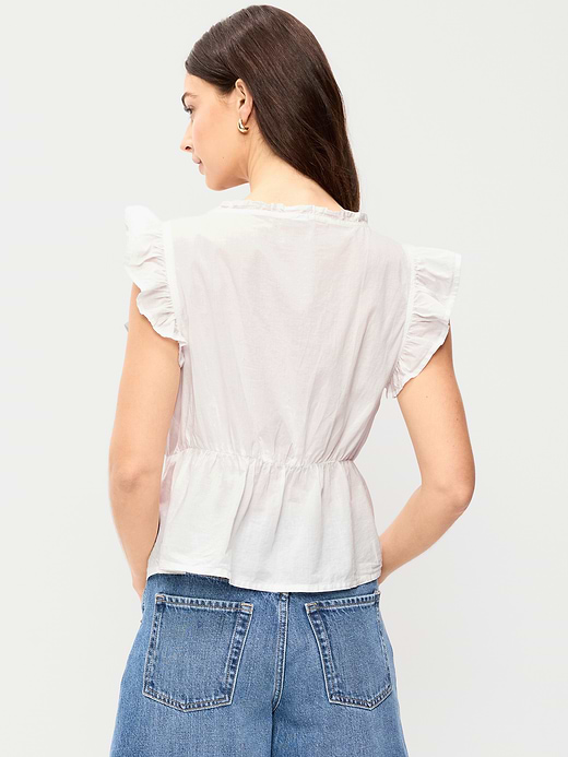Old Navy Flutter-Sleeve Embroidered Top — photo 3