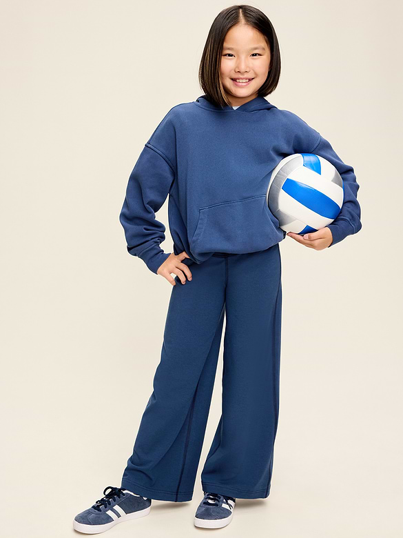 Old Navy High-Waisted PowerChill Crossover Wide-Leg Pants for Girls — photo 4
