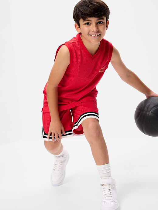 Old Navy Mesh Graphic Basketball Tank Top for Boys — photo 4