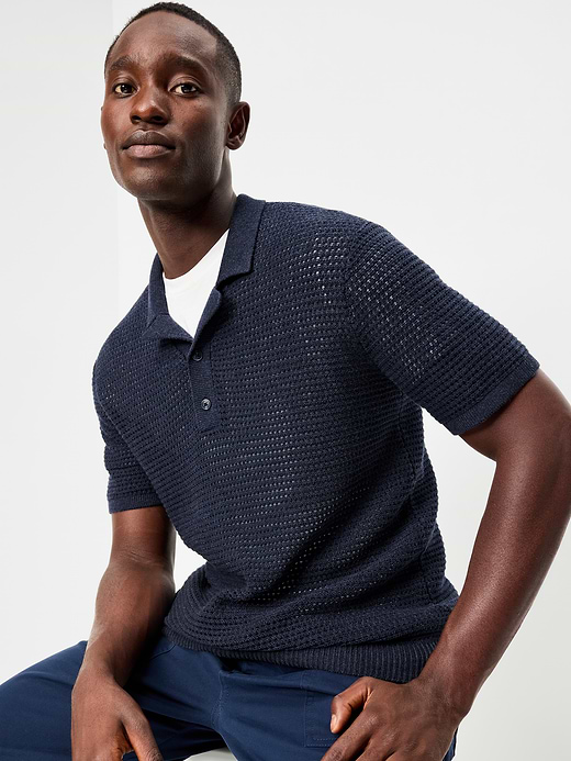 Old Navy Striped Polo Sweater — photo 4