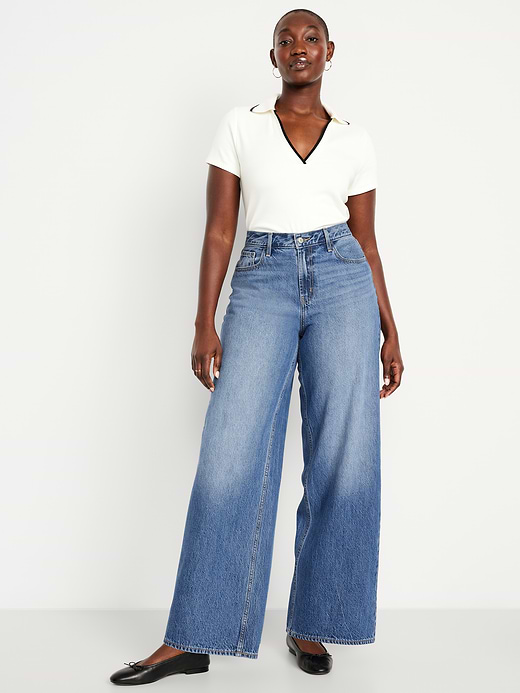 Old Navy Mid-Rise Wow Baggy Wide-Leg Jeans — photo 7