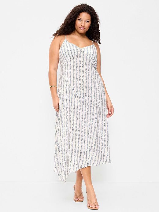Old Navy Fit & Flare Tie-Back Asymmetrical Midi Dress — photo 9