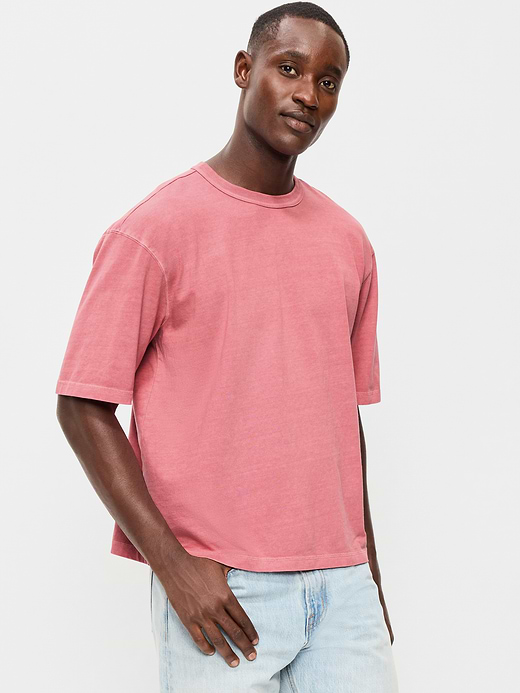 Old Navy Garment-Dyed Heavyweight Cropped T-Shirt