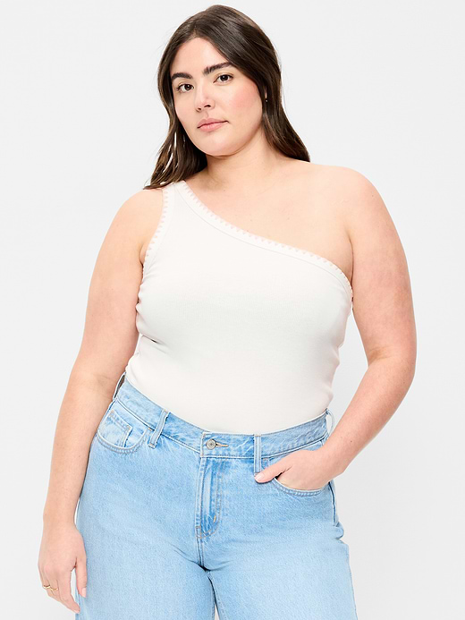 Old Navy Ribbed One-Shoulder Tank Top — photo 5