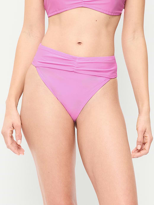 Old Navy High-Waisted Cinched Bikini Swim Bottoms