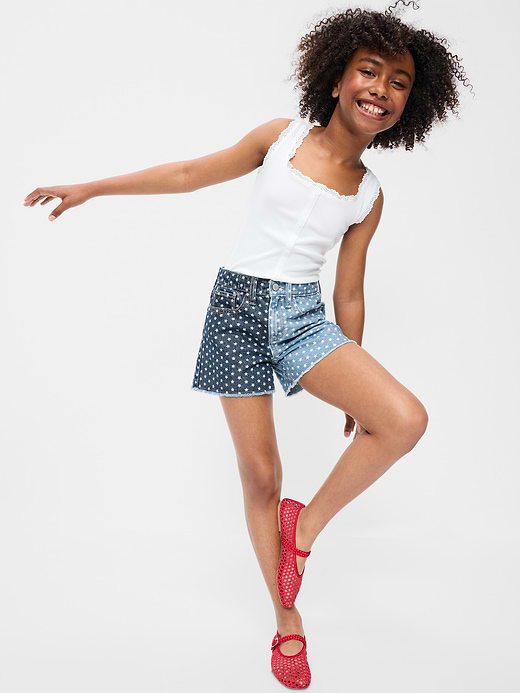 Old Navy High-Waisted Ripped Frayed-Hem Jean Shorts for Girls — photo 4