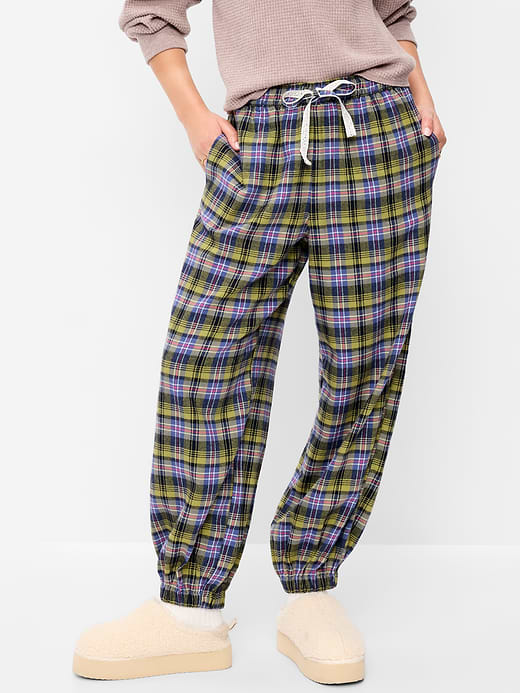 Old Navy Cinched Flannel Balloon Pants — photo 1