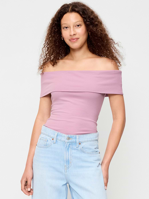 Old Navy Off-The-Shoulder Fitted Top — photo 1