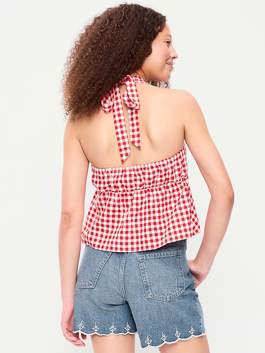 Old Navy Linen-Blend V-Neck Halter Top — photo 3