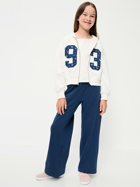 Old Navy High-Waisted Graphic Wide-Leg Sweatpants for Girls — photo 5