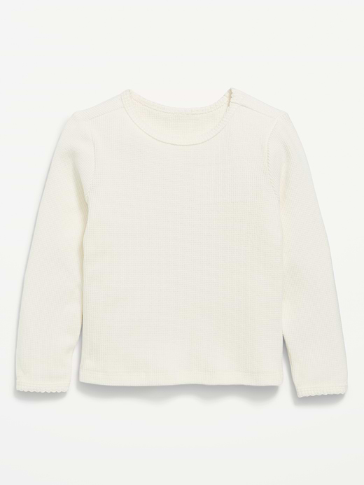 Old Navy Printed Fitted Long-Sleeve Ribbed T-Shirt for Toddler Girls — photo 1