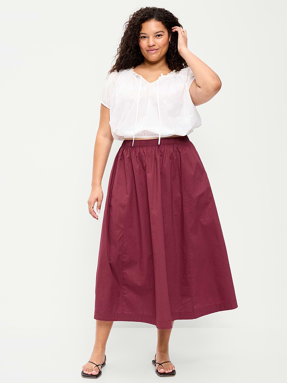 Old Navy Poplin Midi Skirt — photo 8