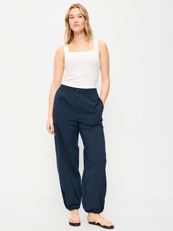 Old Navy Lightweight Pull-On Poplin Balloon Pants — photo 6