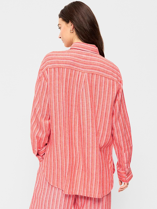 Old Navy Linen-Blend Loose Button-Down Shirt — photo 3
