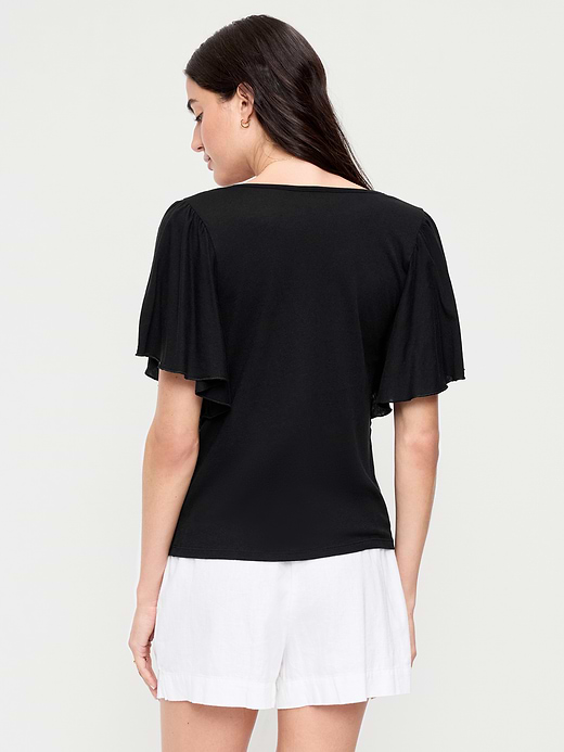 Old Navy V-Neck Flutter Sleeve Top — photo 3