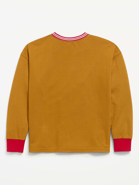 Old Navy Oversized Long-Sleeve Graphic T-Shirt for Boys — photo 4