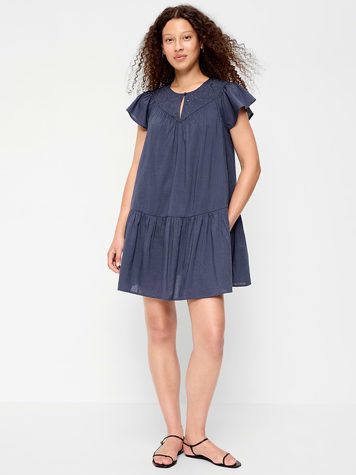 Old Navy Flutter-Sleeve Mini Swing Dress — photo 1