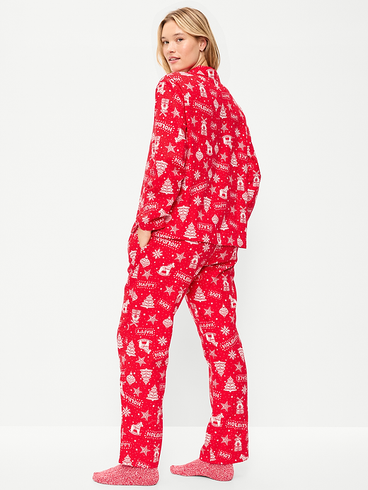 Old Navy Printed Flannel Pajama Pant Set for Women — photo 7