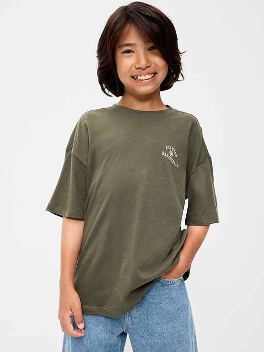 Old Navy Oversized Short-Sleeve Graphic T-Shirt for Boys — photo 1