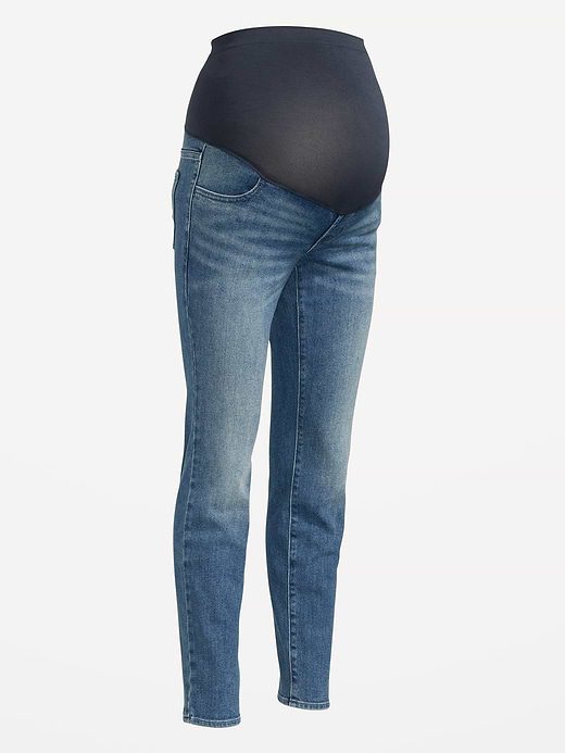 Old Navy Maternity Full-Panel Wow Straight Jeans — photo 5