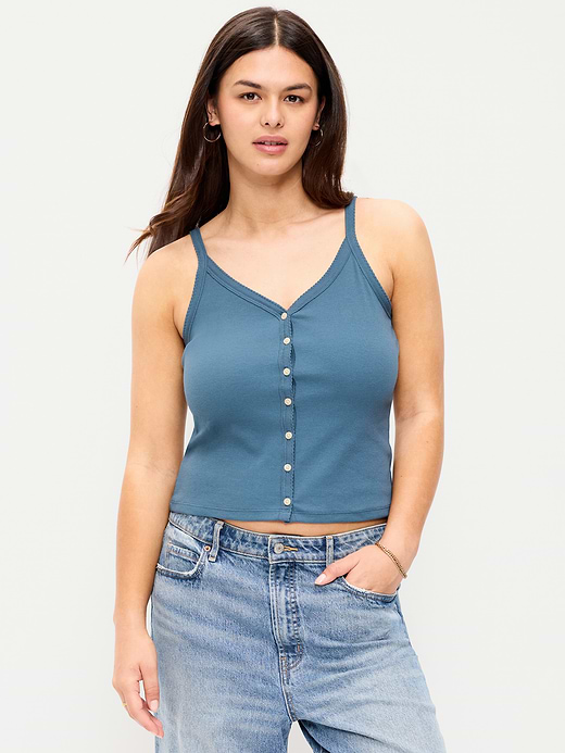 Old Navy Button-Front Cami Tank Top — photo 6