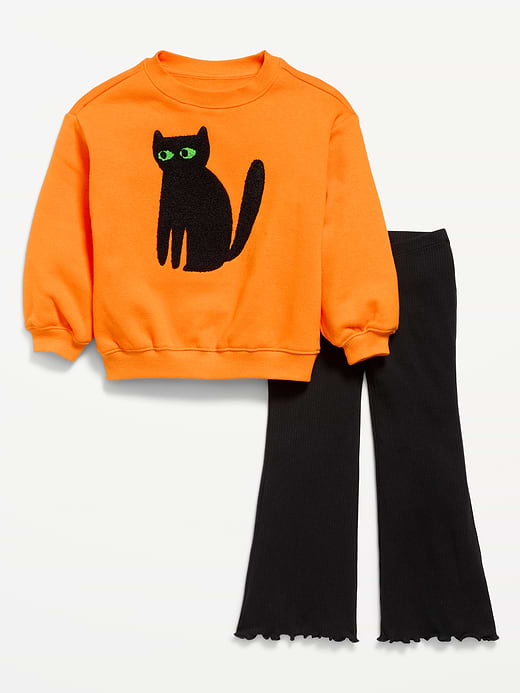 Old Navy Graphic Sweatshirt and Flared Legging Set for Toddler Girls — photo 1