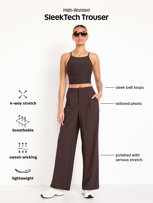 Old Navy High-Waisted SleekTech Trouser Pants — photo 11