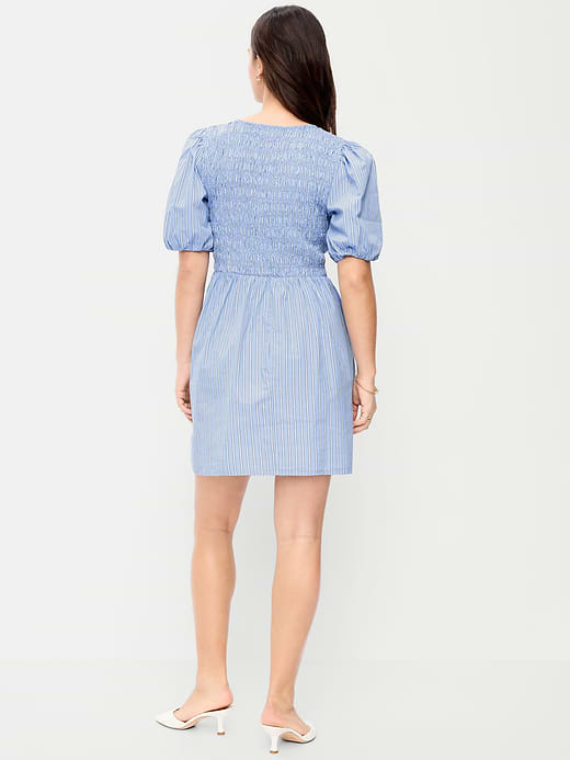 Old Navy Smocked Puff-Sleeve Flare Mini Dress — photo 8