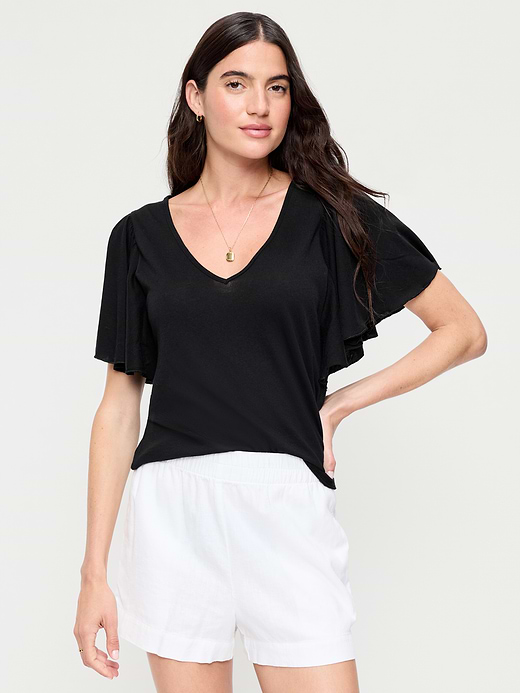 Old Navy V-Neck Flutter Sleeve Top — photo 1