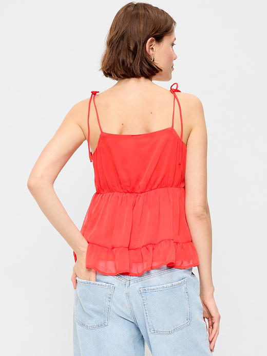 Old Navy Chiffon Semi-Sheer Tie-Strap Cami Top — photo 3