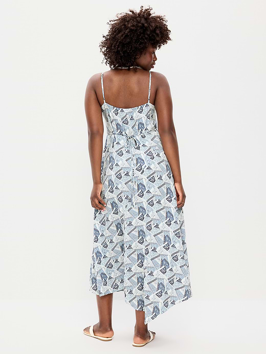 Old Navy Fit & Flare Tie-Back Asymmetrical Midi Dress — photo 8