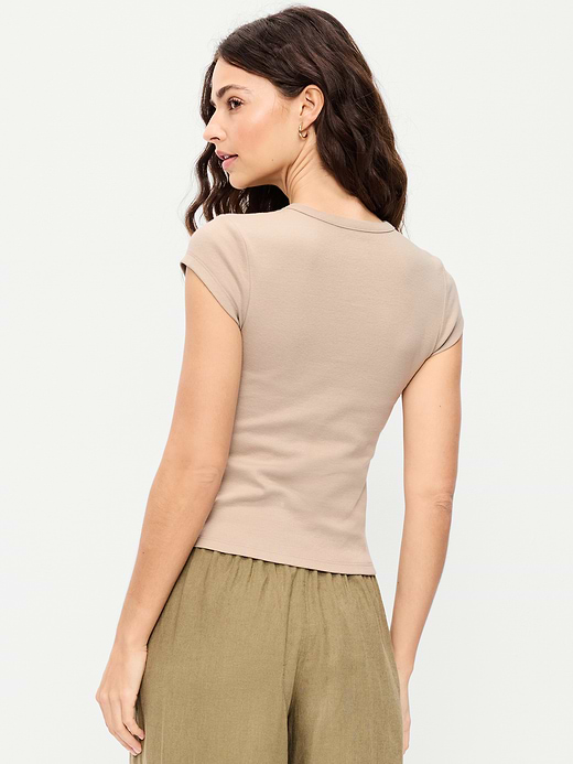 Old Navy Snug High V-Neck T-Shirt — photo 3